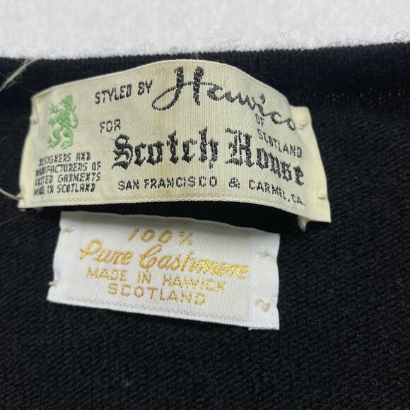 Vtg SCOTCH HOUSE Women Pullover Cashmere Sweater Long Sleeve Sz M Black 79-20 - Picture 15 of 16